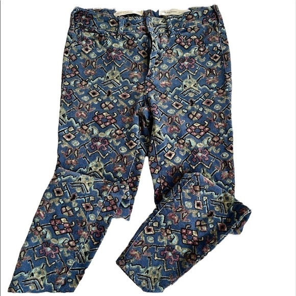Anthropologie PILCRO AND THE LETTEPRESS 27 High Rise Skinny Corduroy Pants boho - Picture 1 of 8